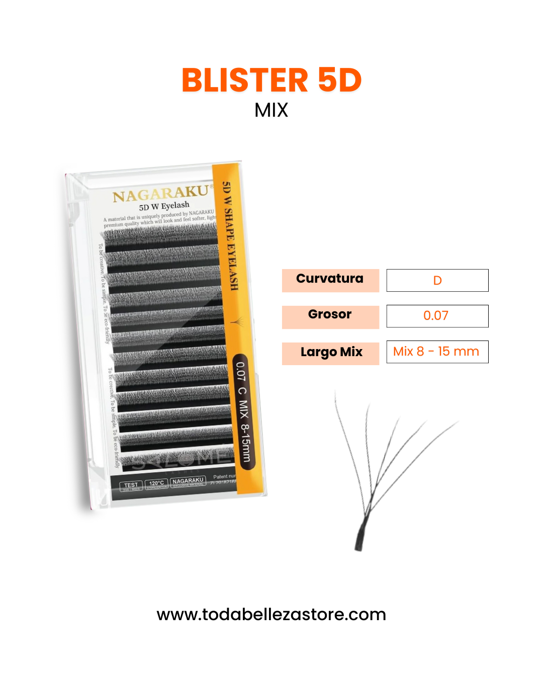 Blister 5D Fibras tecnologicas Volumen MIX (8-15mm)