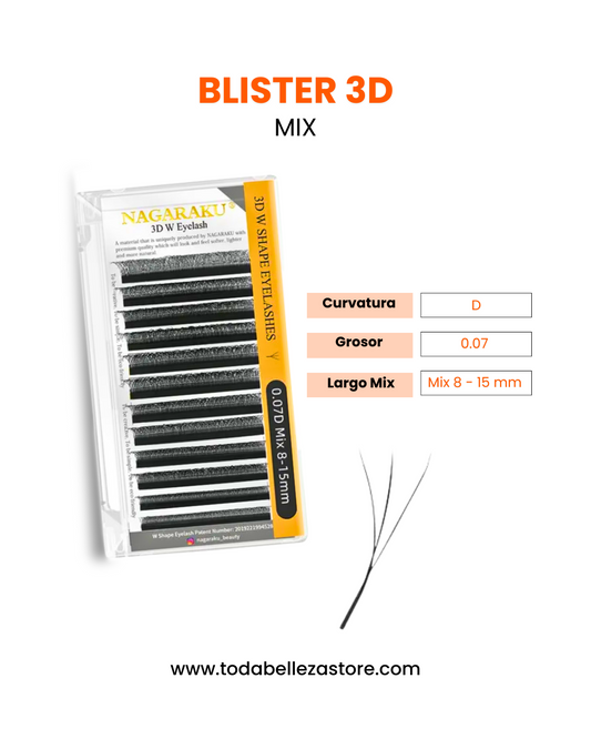 Blister 3D Fibras tecnologicas volumen MIX (8-15mm)
