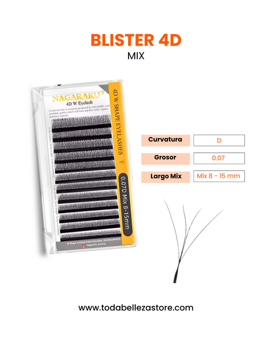Blister 4D Fibras Volumen Tecnologico MIX (8-15mm)
