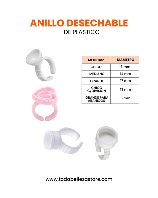 Anillos desechables (Paq. 100 pz)