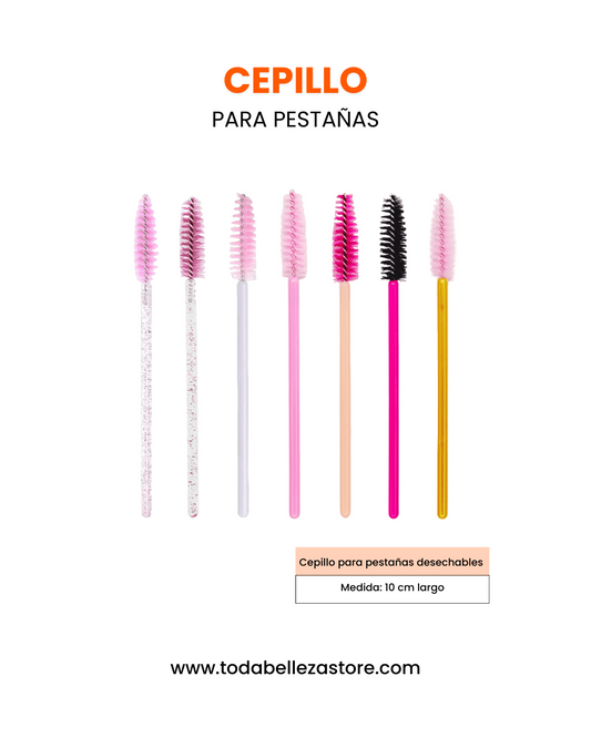 Cepillos desechables para pestañas ( paq. 50 pz)